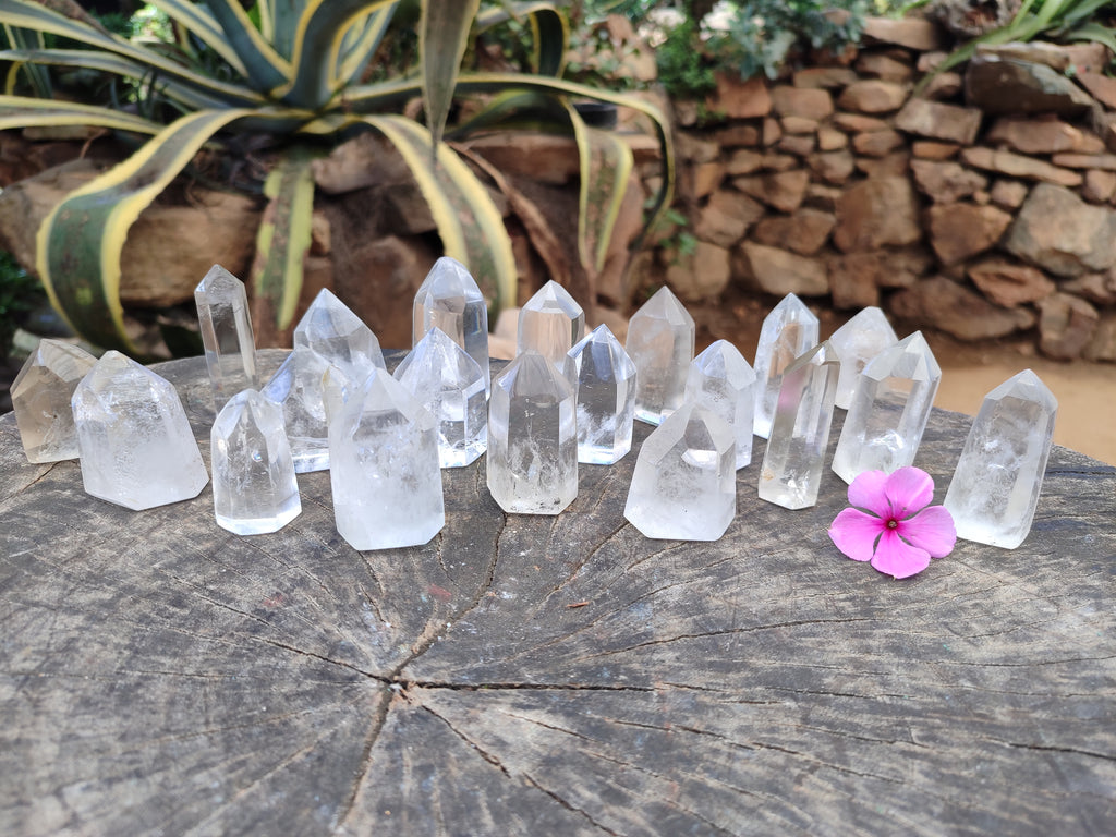 Polished Clear Quartz Crystals x 20 From Madagascar - Toprock Gemstones and Minerals 