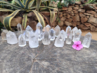 Polished Clear Quartz Crystals x 20 From Madagascar