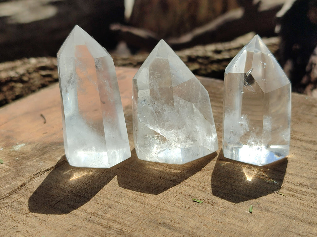 Polished Clear Quartz Crystals x 20 From Madagascar - Toprock Gemstones and Minerals 