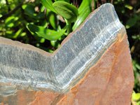 Polished On One Side Tiger's Eye Slabs x 2 From Prieska, South Africa