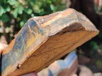 Polished On One Side Tiger's Eye Slabs x 2 From Prieska, South Africa - Toprock Gemstones and Minerals 