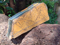 Polished On One Side Tiger's Eye Slabs x 2 From Prieska, South Africa