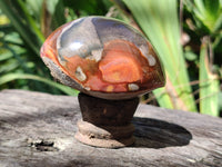 Polished On One Side Polychrome Jasper Free Forms x 4 From Mahajanga, Madagascar
