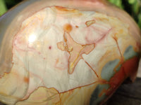 Polished On One Side Polychrome Jasper Free Forms x 4 From Mahajanga, Madagascar