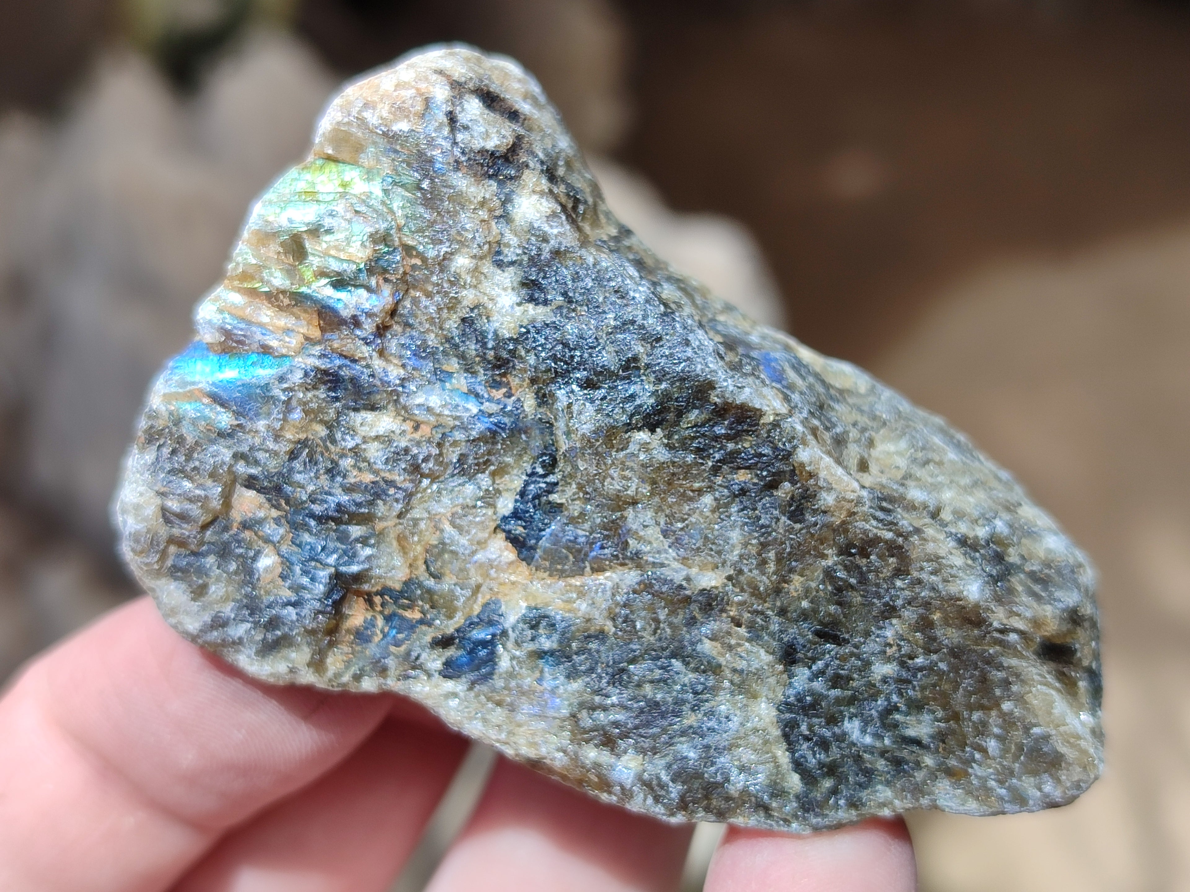 Natural Labradorite Cobbed Rough Pieces - Sold per 2 Kg Bag - From Tulear, Madagascar - Toprock Gemstones and Minerals 