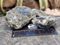 Natural Labradorite Cobbed Rough Pieces - Sold per 2 Kg Bag - From Tulear, Madagascar