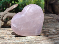 Polished Rose Quartz Hearts x 3 From Ambatondrazaka, Madagascar