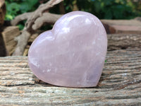Polished Rose Quartz Hearts x 3 From Ambatondrazaka, Madagascar