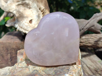 Polished Rose Quartz Hearts x 3 From Ambatondrazaka, Madagascar