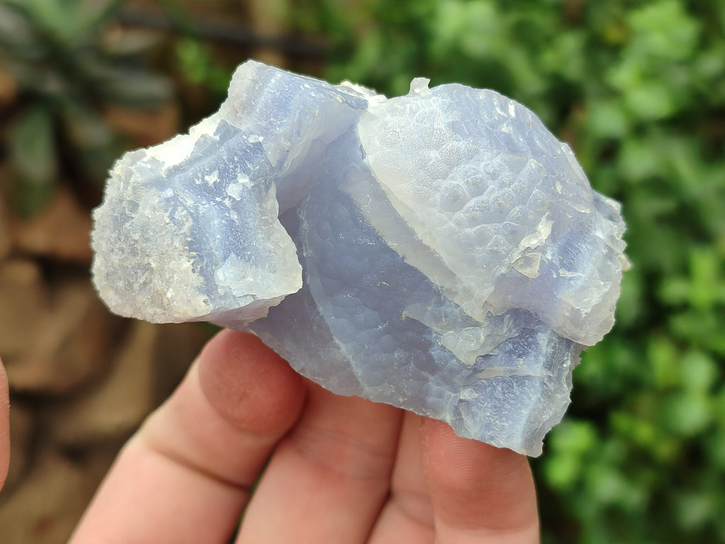Natural Etched Blue Chalcedony Specimens x 12 From Nsanje, Malawi - Toprock Gemstones and Minerals 