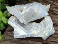 Natural Etched Blue Chalcedony Specimens x 12 From Nsanje, Malawi - Toprock Gemstones and Minerals 