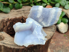 Natural Etched Blue Chalcedony Specimens x 12 From Nsanje, Malawi - Toprock Gemstones and Minerals 