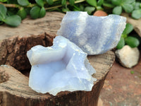 Natural Etched Blue Chalcedony Specimens x 12 From Nsanje, Malawi - Toprock Gemstones and Minerals 
