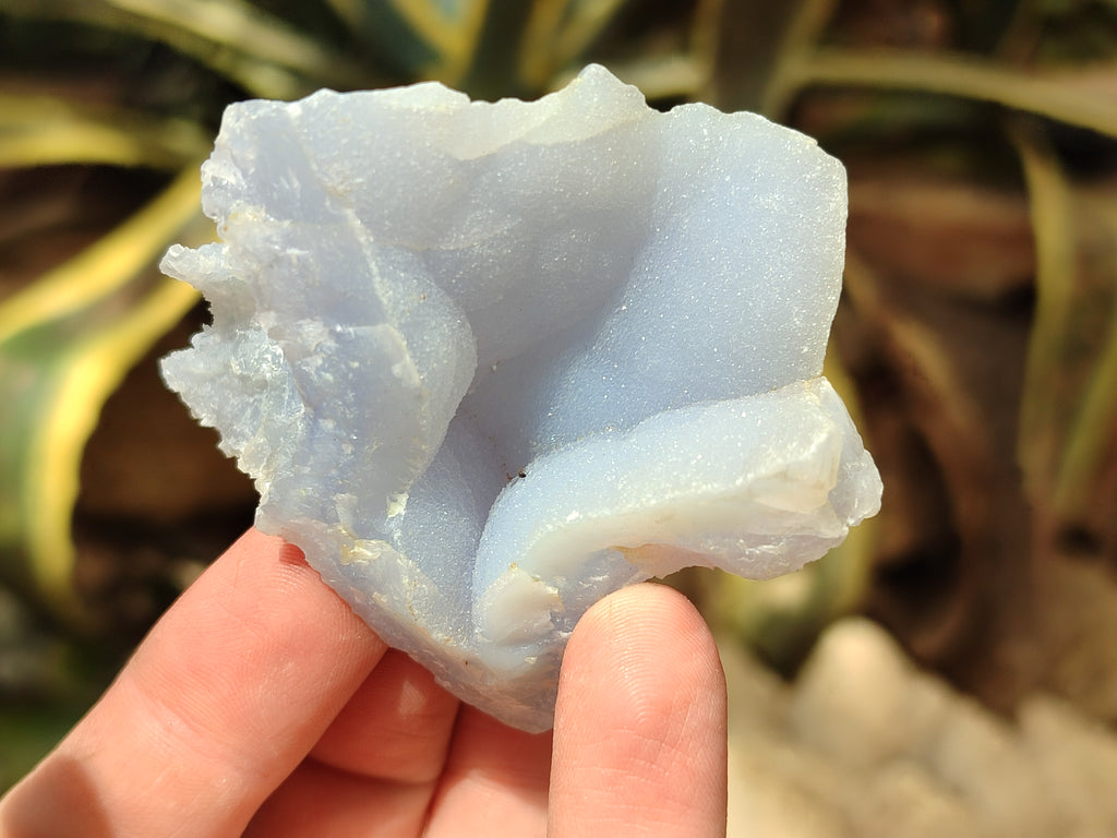 Natural Etched Blue Chalcedony Specimens x 12 From Nsanje, Malawi - Toprock Gemstones and Minerals 