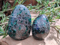 Polished Emerald Mica In Matrix Standing Free Forms x 6 From Mutoko, Zimbabwe - Toprock Gemstones and Minerals 
