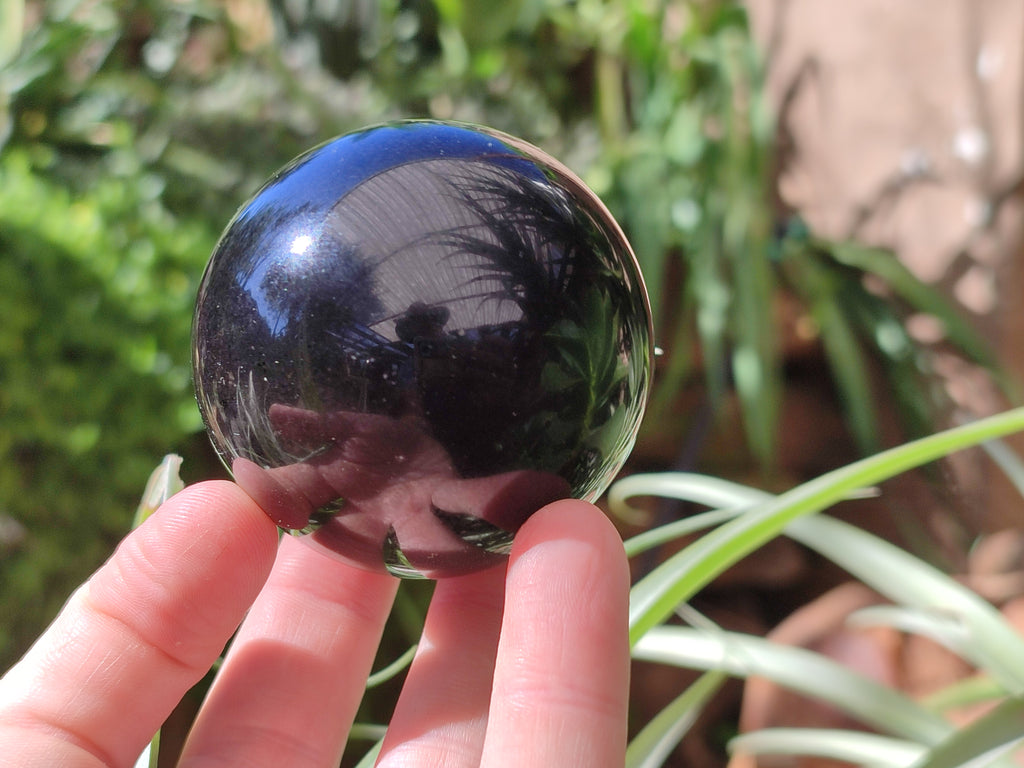 Polished Black Basalt Spheres x 5 From Antsirabe, Madagascar - Toprock Gemstones and Minerals 