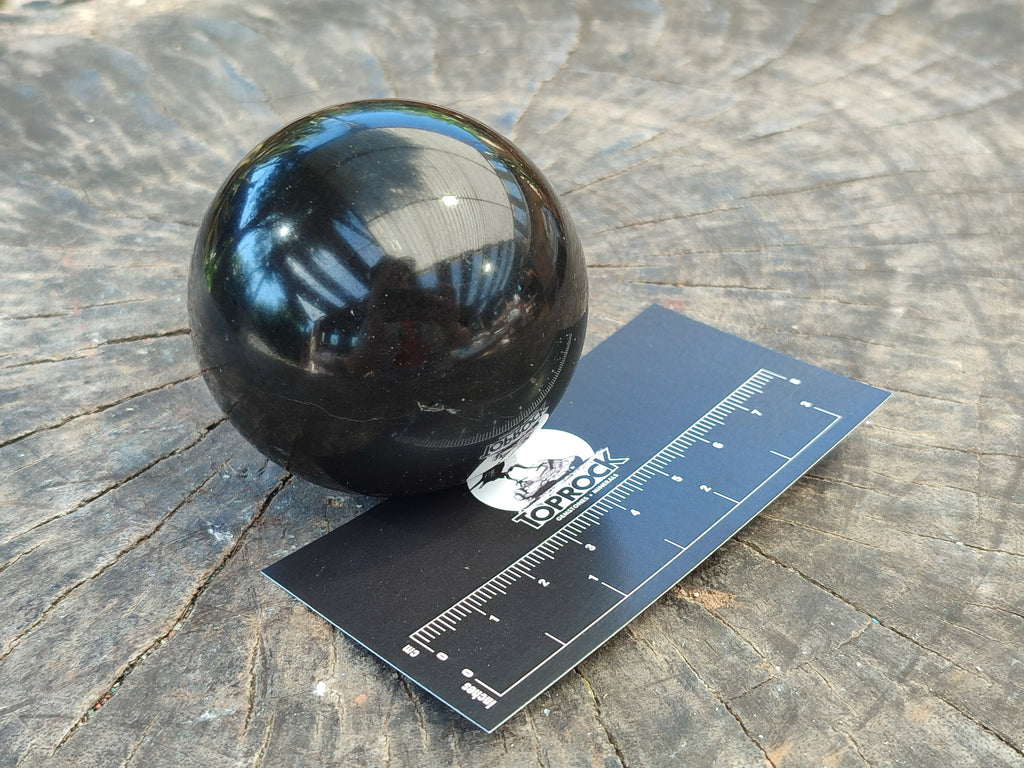 Polished Black Basalt Spheres x 5 From Antsirabe, Madagascar - Toprock Gemstones and Minerals 