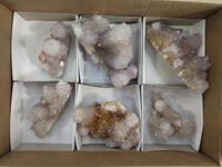 Natural Amethyst Spirit Quartz Clusters x 6 From Boekenhouthoek, South Africa