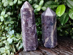 Polished Lepidolite with Pink Rubellite Points x 2 From Ambatondrazaka, Madagascar - Toprock Gemstones and Minerals 