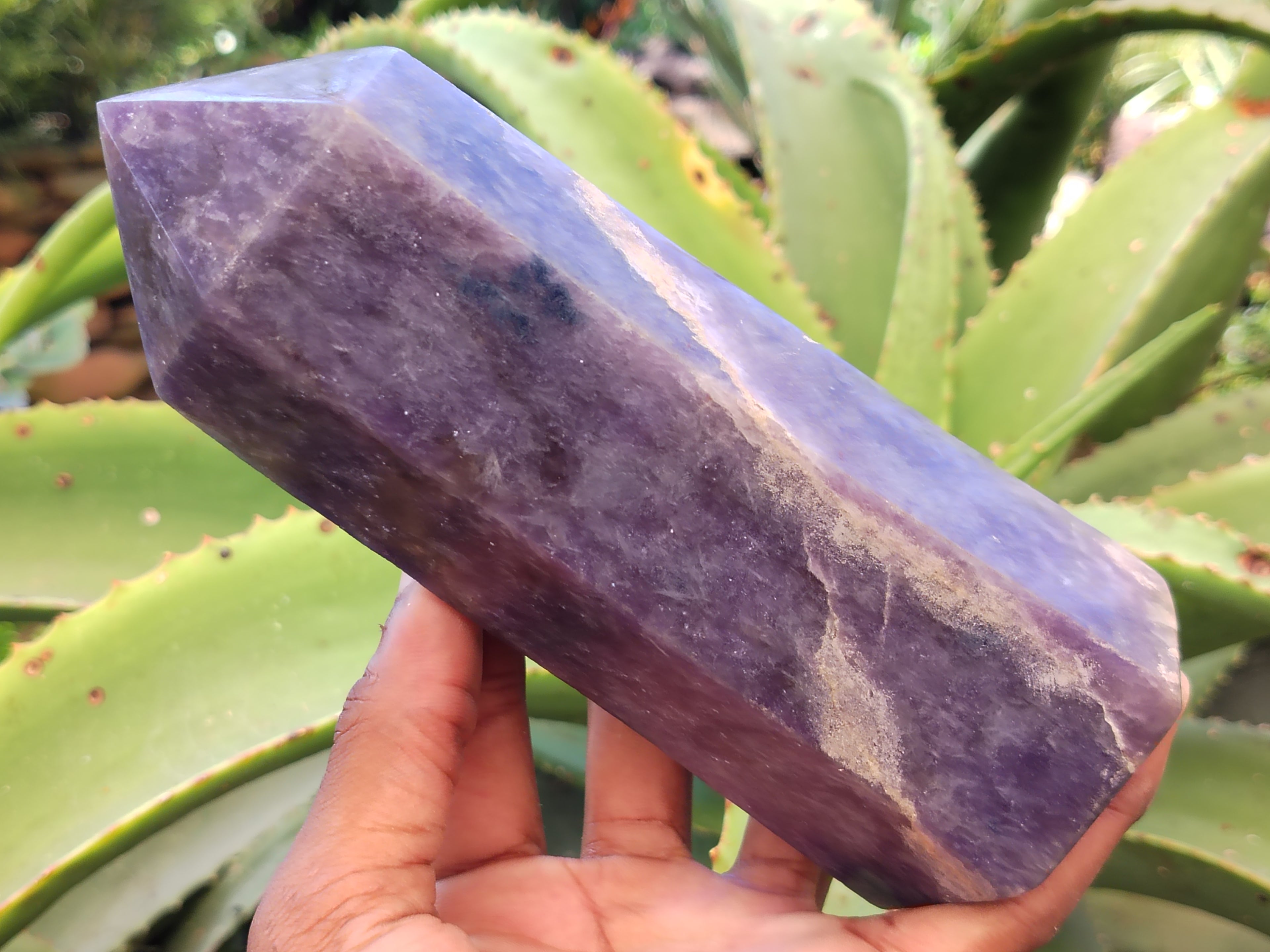 Polished Lepidolite with Pink Rubellite Points x 2 From Ambatondrazaka, Madagascar - Toprock Gemstones and Minerals 