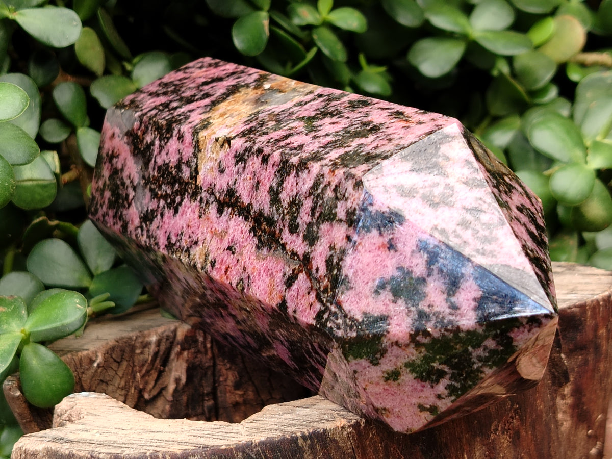 Polished Pink Rhodonite Tower x 1 From Madagascar - Toprock Gemstones and Minerals 