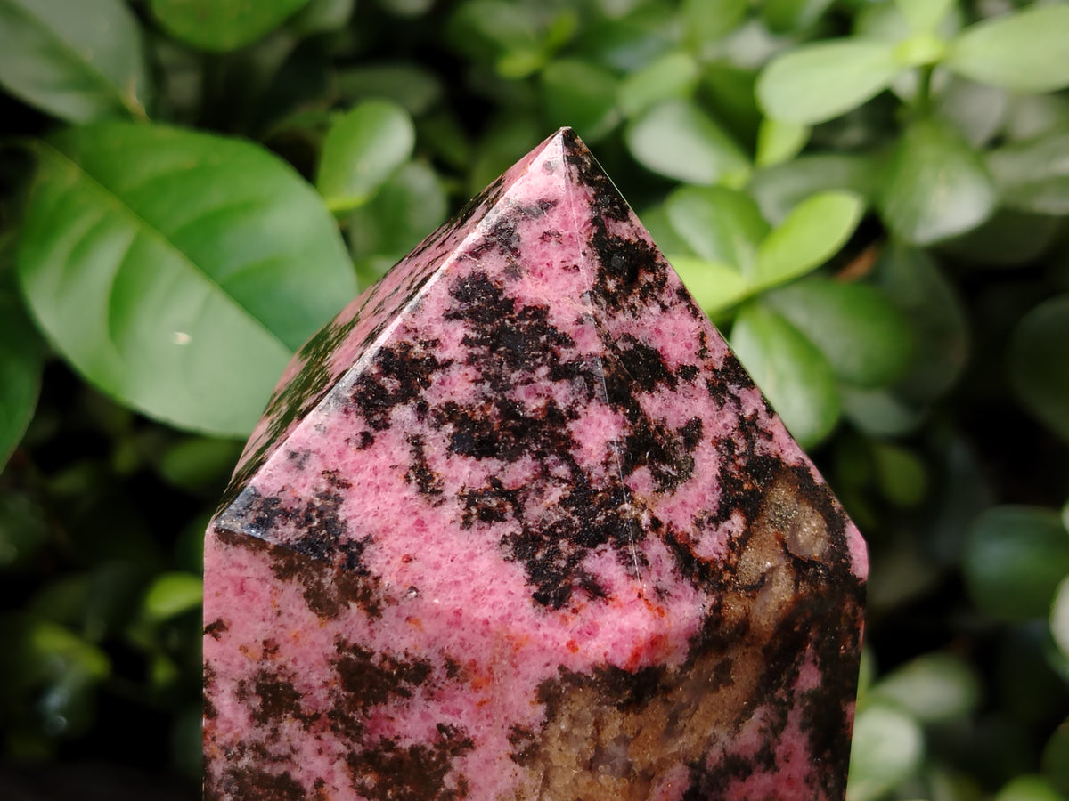 Polished Pink Rhodonite Tower x 1 From Madagascar - Toprock Gemstones and Minerals 