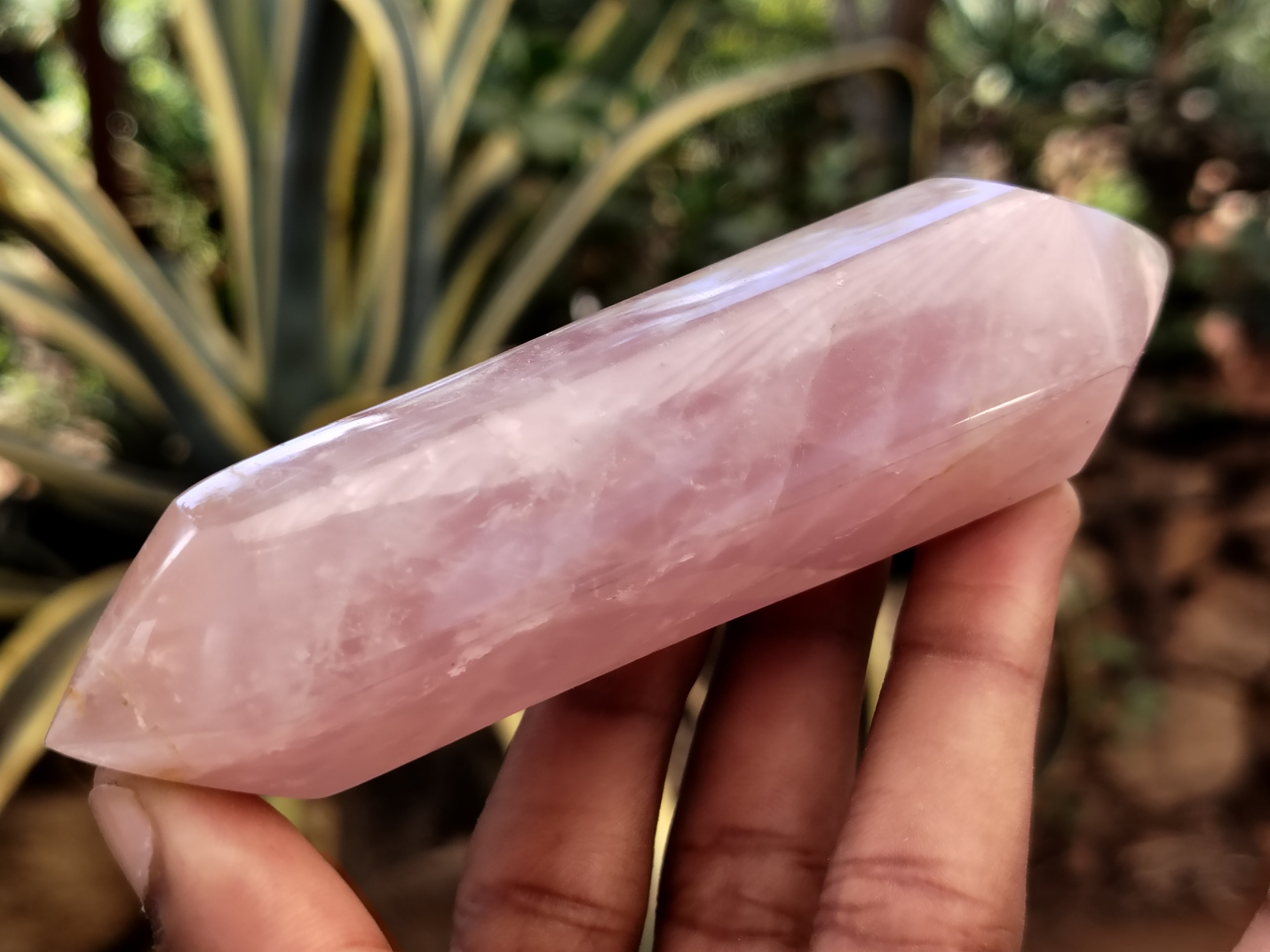 Polished Double Terminated Rose Quartz Points x 6 From Ambatondrazaka, Madagascar - Toprock Gemstones and Minerals 