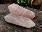Polished Double Terminated Rose Quartz Points x 6 From Ambatondrazaka, Madagascar - Toprock Gemstones and Minerals 