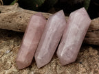 Polished Double Terminated Rose Quartz Points x 6 From Ambatondrazaka, Madagascar - Toprock Gemstones and Minerals 