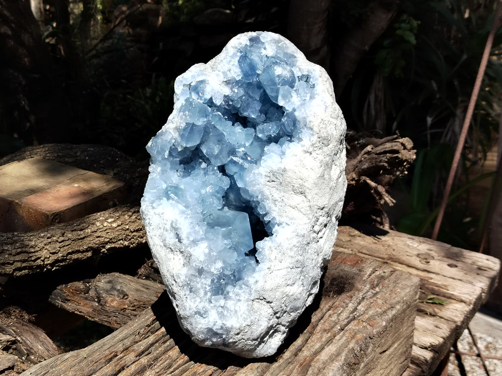Natural Large Celestite Geode Specimen x 1 From Sakoany, Madagascar - Toprock Gemstones and Minerals 