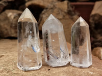 Polished Clear Quartz Crystals x 20 From Madagascar