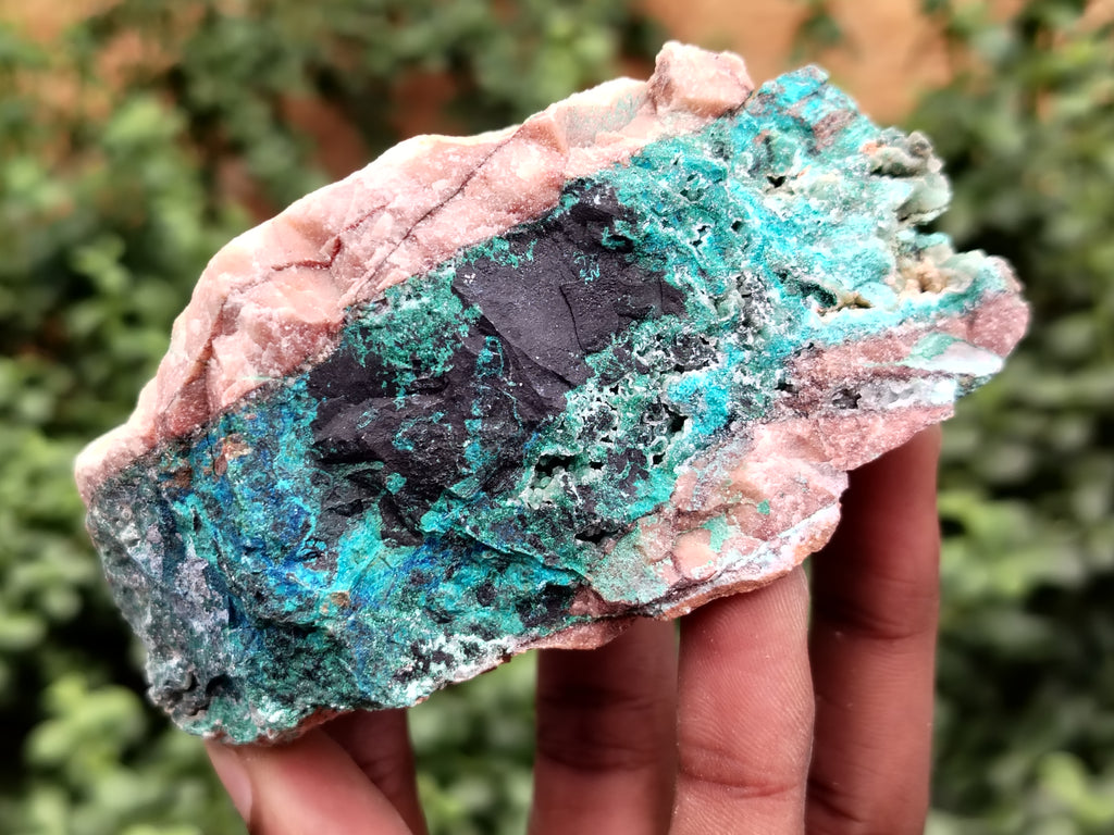 Natural Shattuckite with Chrysocolla and Malachite Cobbed Specimens x 11 From Kaokoveld, Namibia - Toprock Gemstones and Minerals 