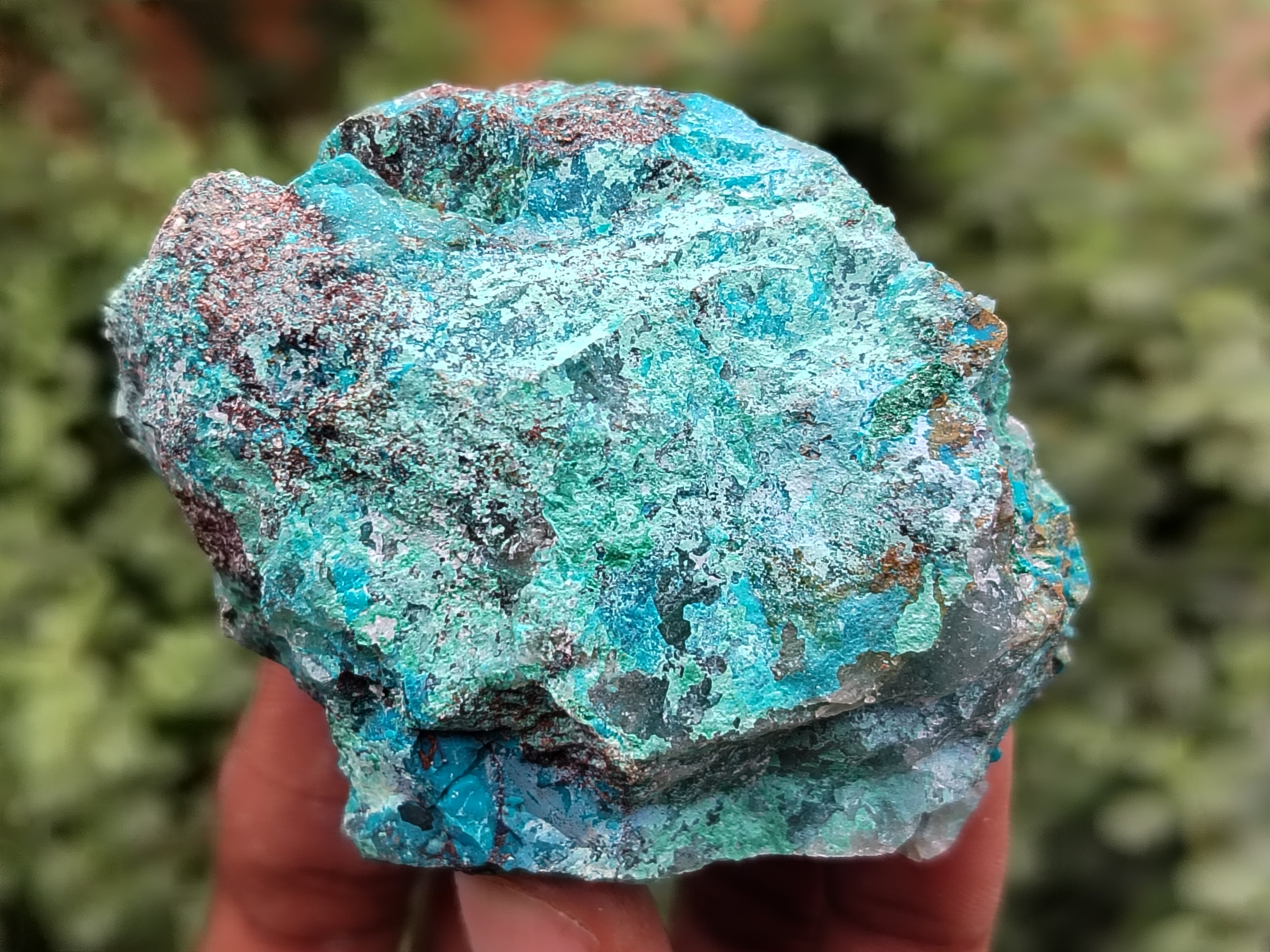 Natural Shattuckite with Chrysocolla and Malachite Cobbed Specimens x 11 From Kaokoveld, Namibia - Toprock Gemstones and Minerals 