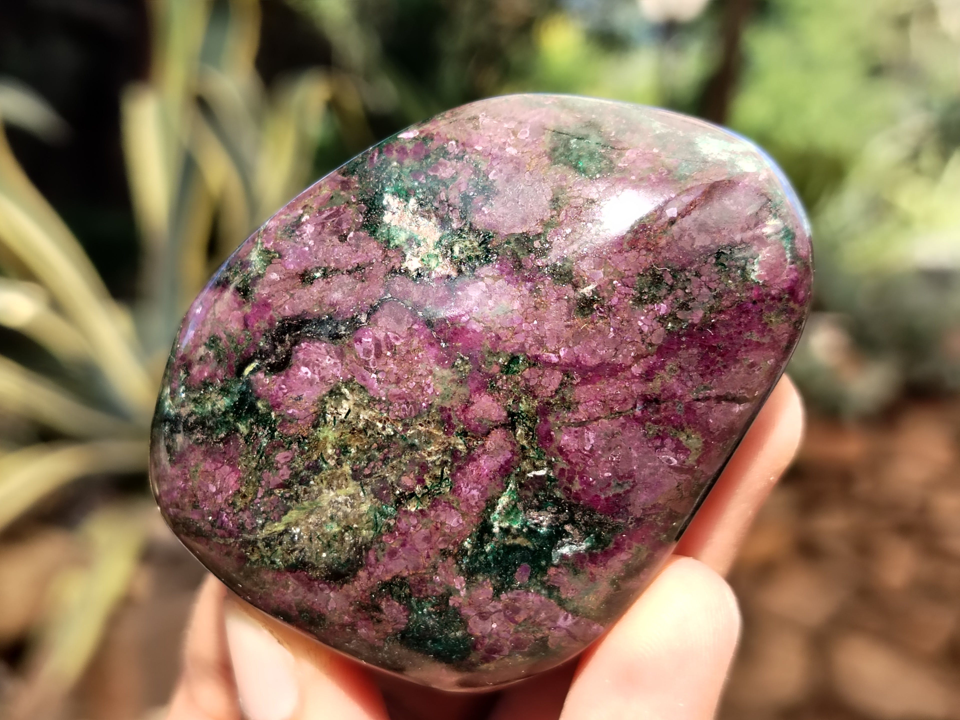 Polished Ruby Corundum In Chrome Verdite Free Forms x 6 From Zimbabwe - Toprock Gemstones and Minerals 
