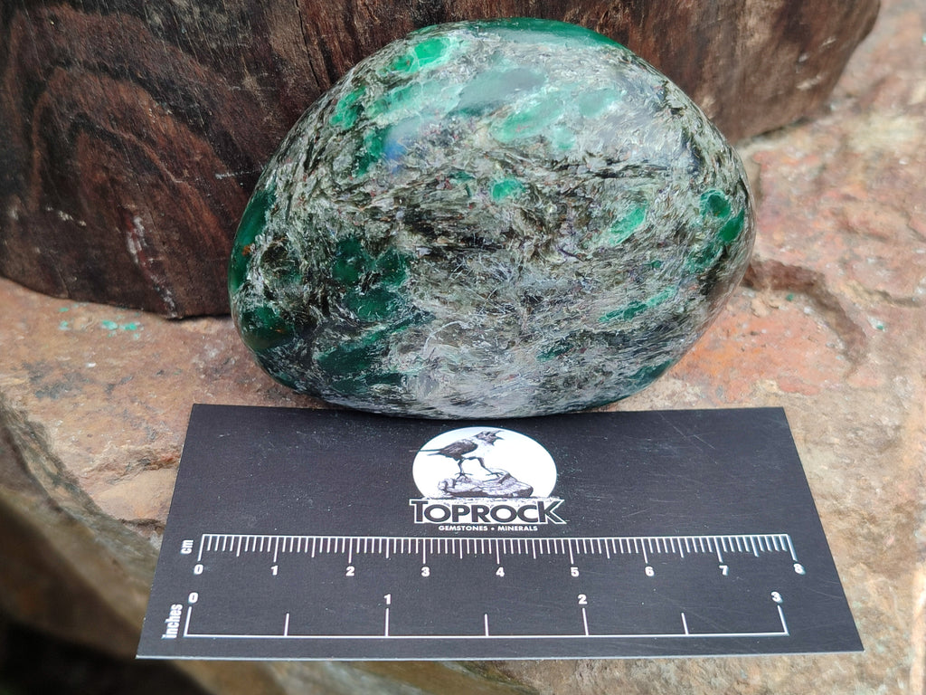Polished Emerald Mica In Matrix Free Forms x 6 From Mutoko, Zimbabwe - Toprock Gemstones and Minerals 