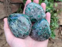 Polished Emerald Mica In Matrix Free Forms x 6 From Mutoko, Zimbabwe - Toprock Gemstones and Minerals 