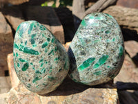 Polished Emerald Mica In Matrix Free Forms x 6 From Mutoko, Zimbabwe - Toprock Gemstones and Minerals 