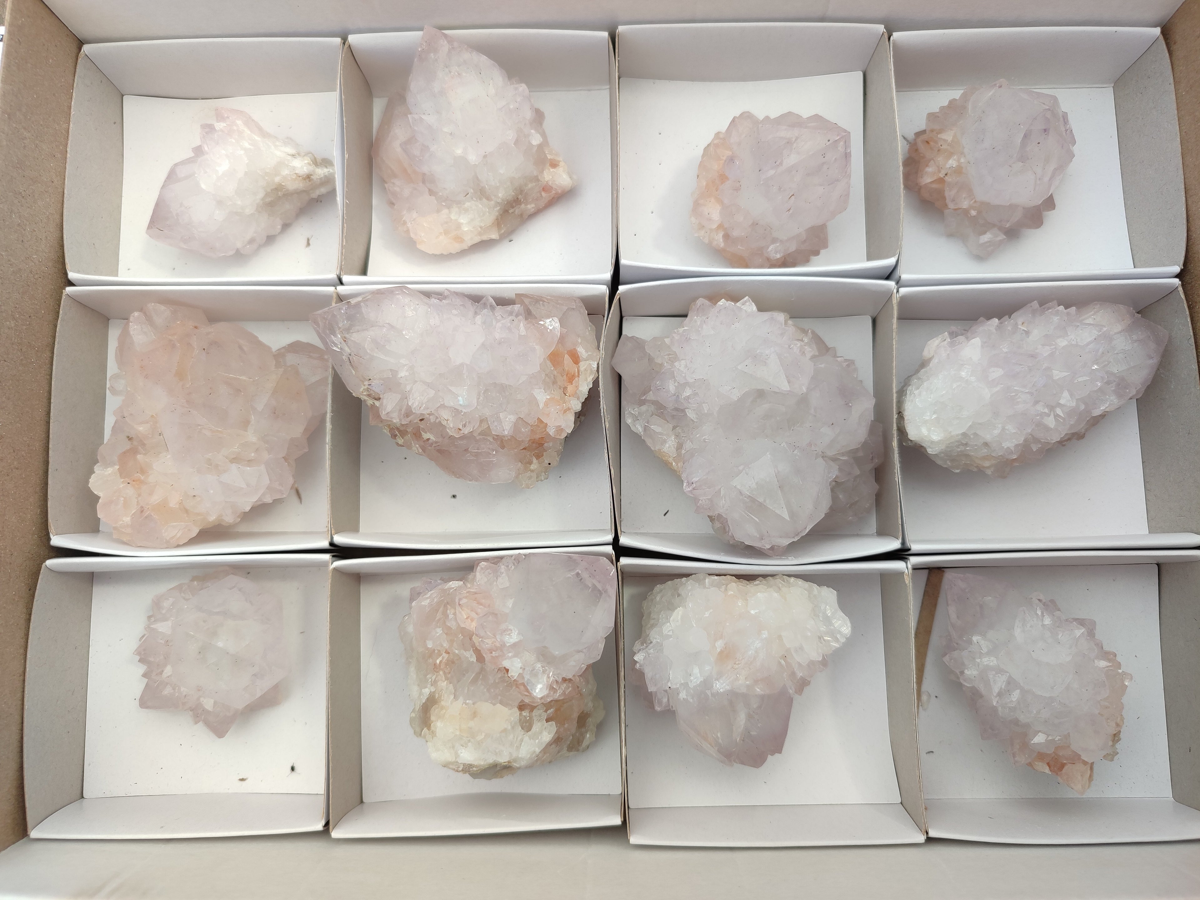 Natural Amethyst Spirit Quartz Clusters x 12 From Boekenhouthoek, South Africa - Toprock Gemstones and Minerals 