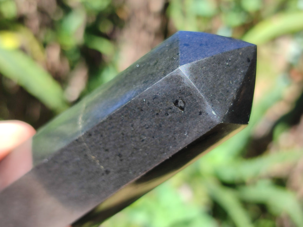 Polished Black Basalt Points x 6 From Antsirabe, Madagascar - Toprock Gemstones and Minerals 