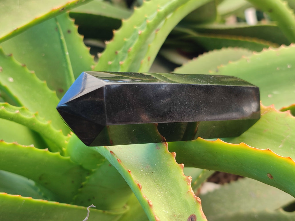 Polished Black Basalt Points x 6 From Antsirabe, Madagascar - Toprock Gemstones and Minerals 