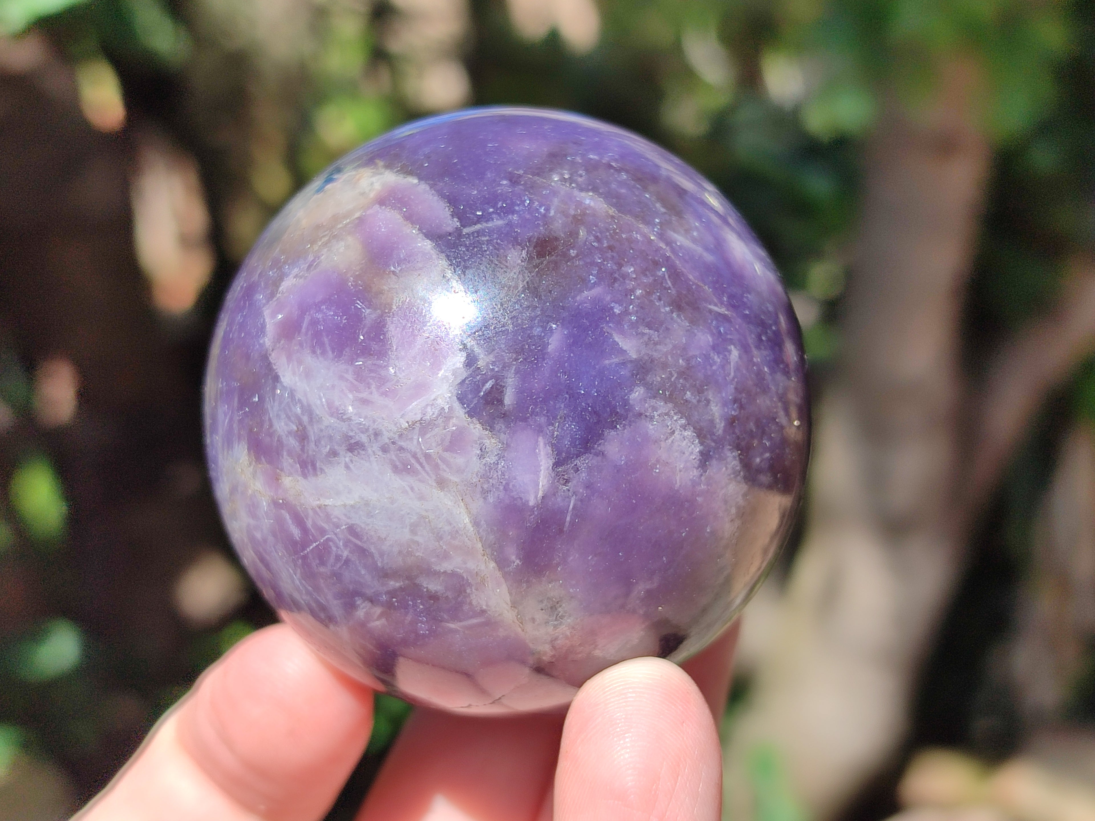 Polished Lepidolite with Pink Rubellite Spheres x 6 From Ambatondrazaka, Madagascar - Toprock Gemstones and Minerals 