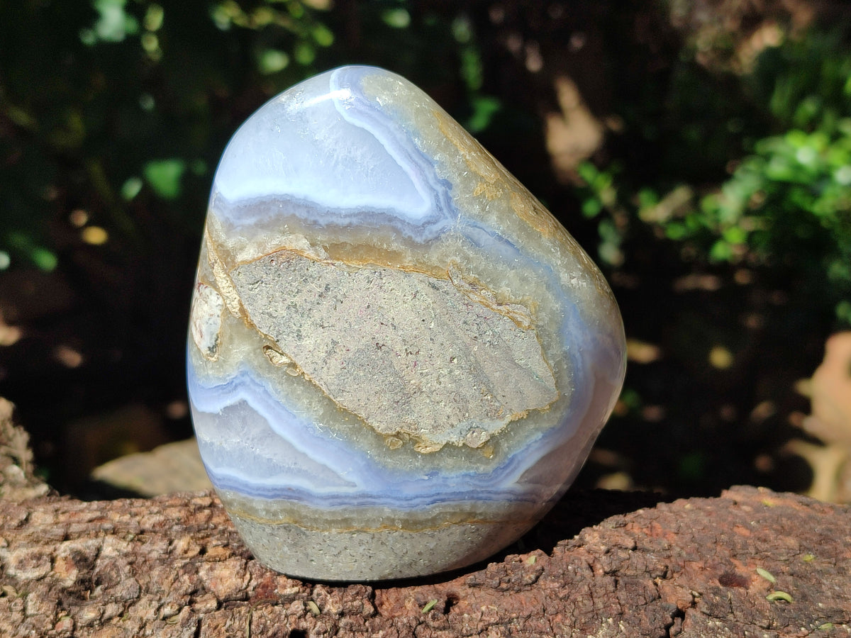 Polished Blue Lace Agate Geodes x 3 From Nsanje, Malawi - Toprock Gemstones and Minerals 