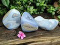 Polished Blue Lace Agate Geodes x 3 From Nsanje, Malawi - Toprock Gemstones and Minerals 