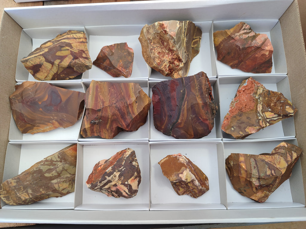Natural Nguni Jasper Cobbed Specimens x 12 From Prieska, South Africa - Toprock Gemstones and Minerals 