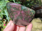 Polished Ruby Corundum In Chrome Verdite Standing Free Forms x 3 From Zimbabwe - Toprock Gemstones and Minerals 