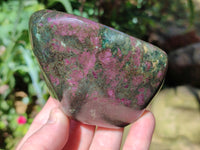 Polished Ruby Corundum In Chrome Verdite Standing Free Forms x 3 From Zimbabwe - Toprock Gemstones and Minerals 