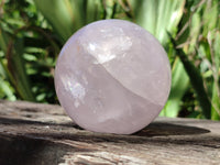 Polished Blue Girasol Rose Quartz Sphere's x 3 From Madagascar
