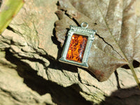 Polished Mixed Baltic Amber Pendants on Sterling Silver x 4 From Poland