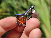Polished Mixed Baltic Amber Pendants on Sterling Silver x 3 From Poland