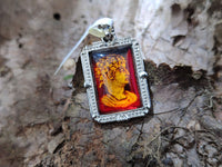 Polished Mixed Baltic Amber Pendants on Sterling Silver x 3 From Poland